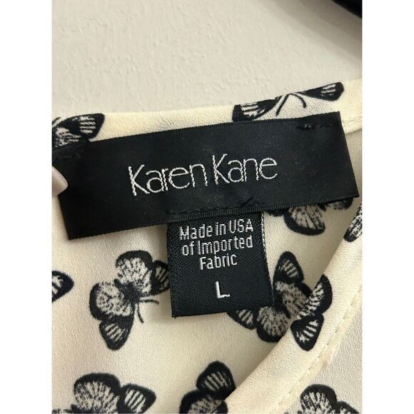 Karen Kane butterfly Sleeveless Blouse size L fairycore garden spring - Picture 3 of 7